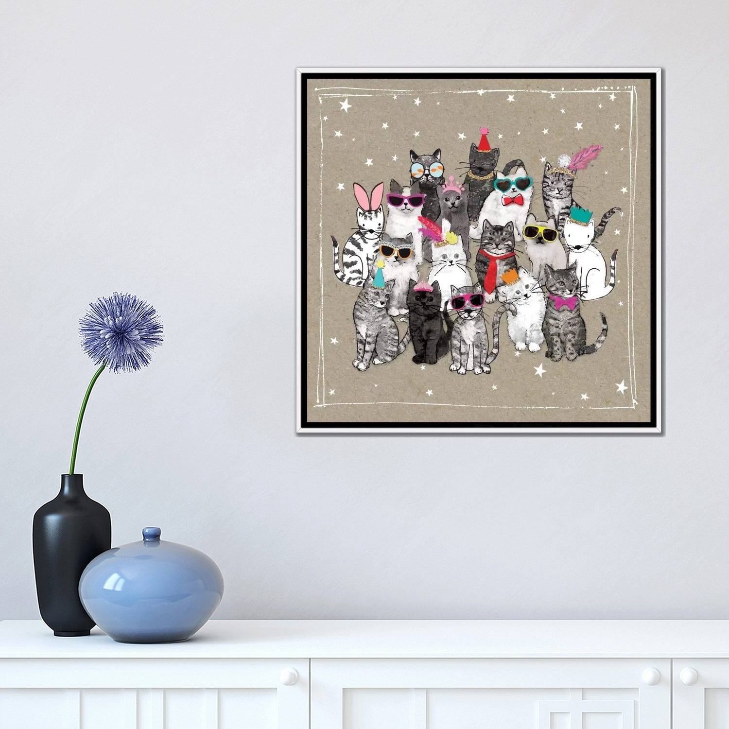 iCanvas "Fancy Pants Cats VII" by Hammond Gower Framed Canvas Print